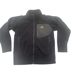 The North Face Kids Boy’s Fleece Zip-Up Gray and Black Jacket M 10-12